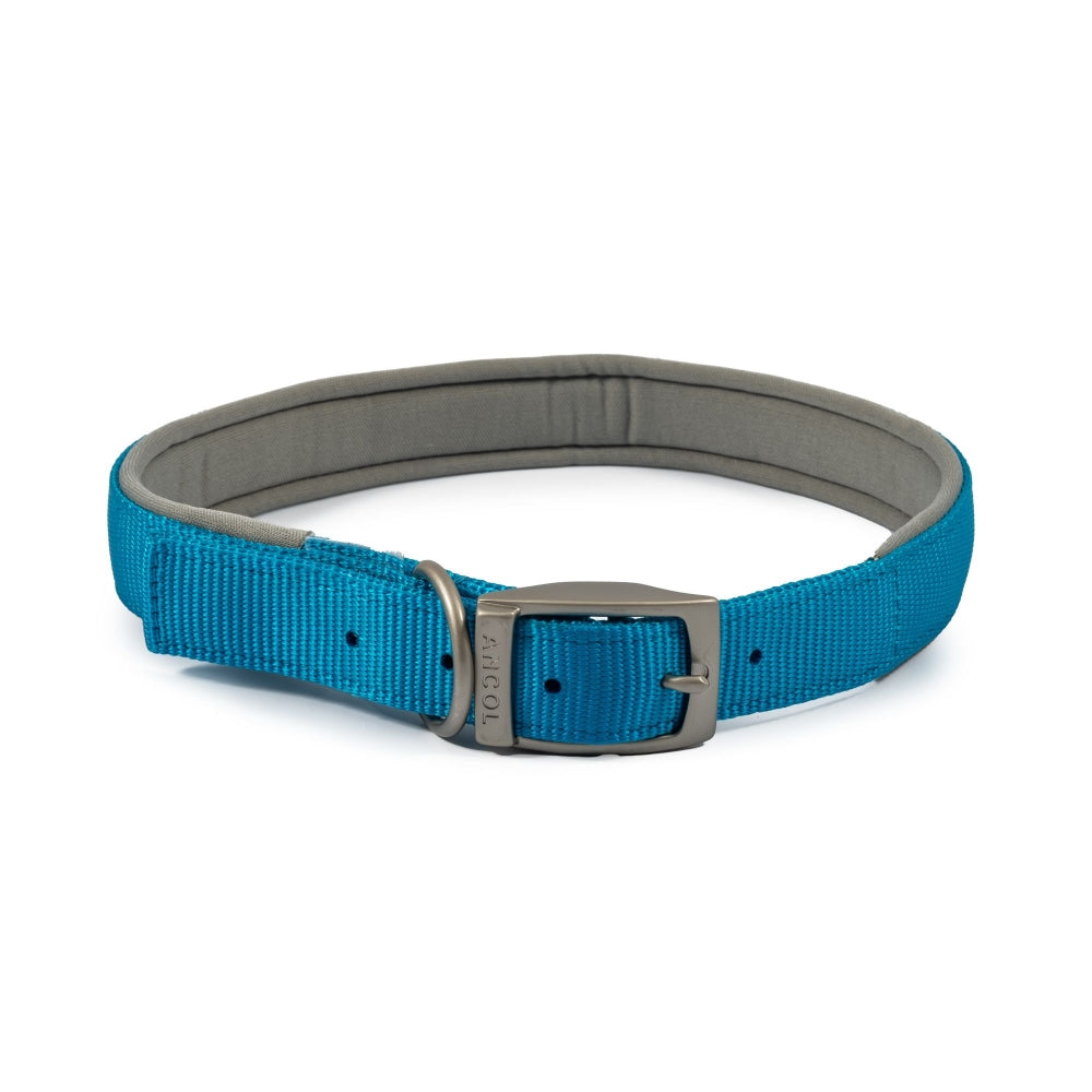 Ancol Blue Padded Dog Collar