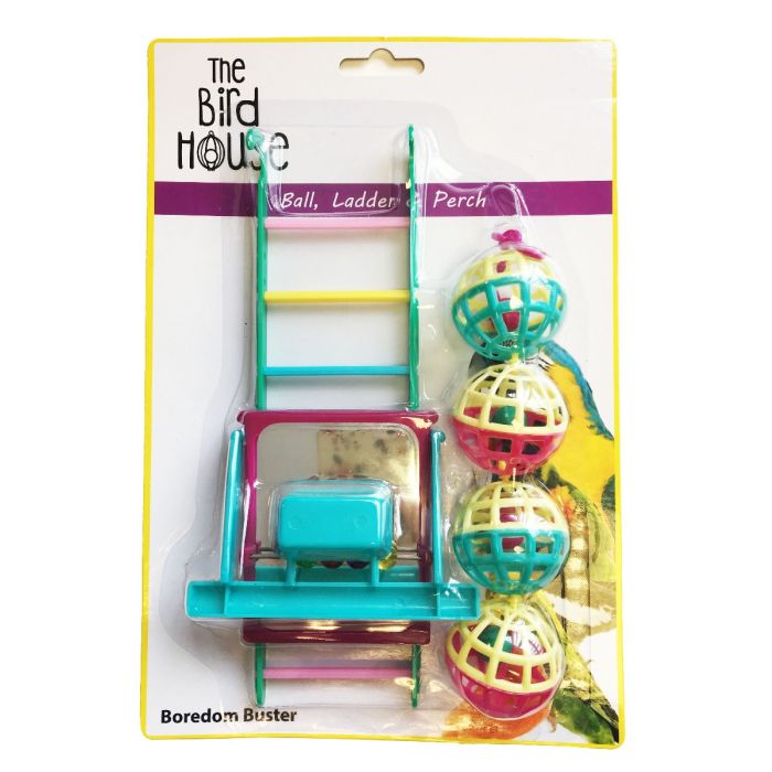 Triple Pack Bird Toy - Ball, Ladder & Perch