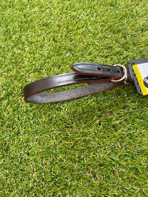 Black Sewn Bridle Leather Dog Collar
