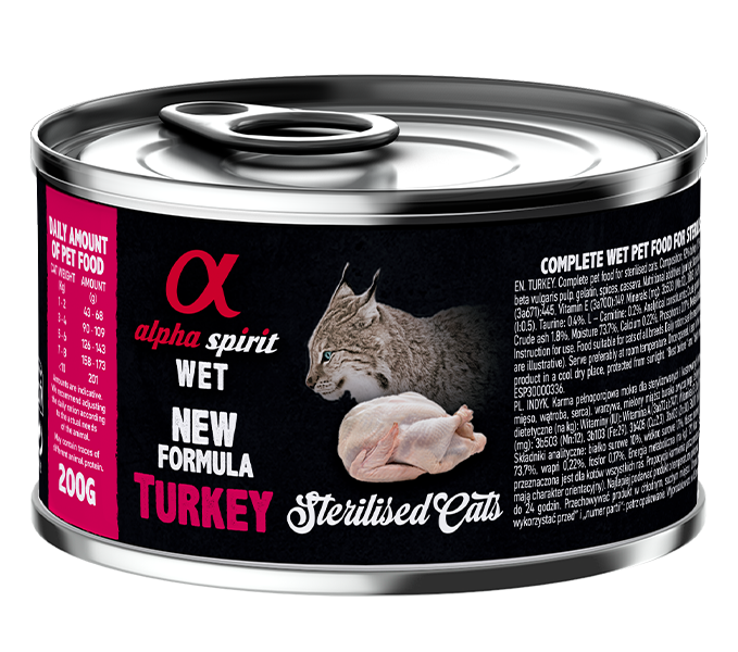 Turkey Complete Wet Food Can for Sterilised Cats