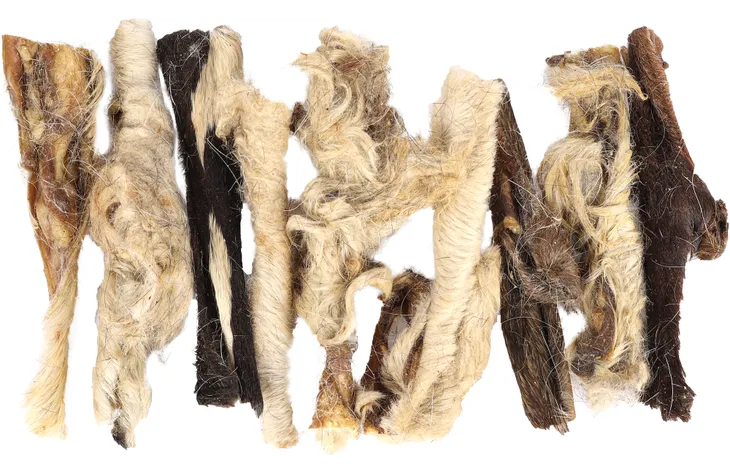 Flamingo Sheep Head Skin with Hair Dog Treats