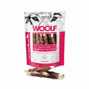 Woolf Duck And Rawhide Twister Dog Treat