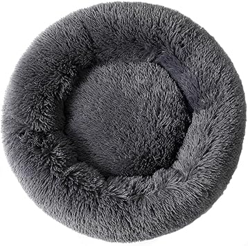 Beddies Fluffy Donut Dog/Cat Bed - Charcoal Grey