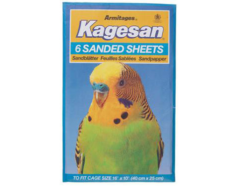 6 Sanded Sheets for Bird Cages (16x10)