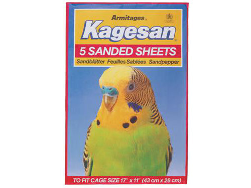 5 Sanded Sheets for Bird Cages (17x11)