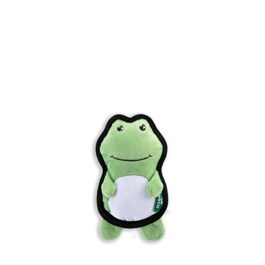 Beco Freddy the Frog – Eco-Friendly Plush Dog Toy with Squeaker