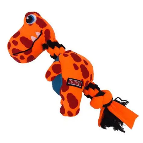 KONG Signature Dinosaur with Rope Dog Toy