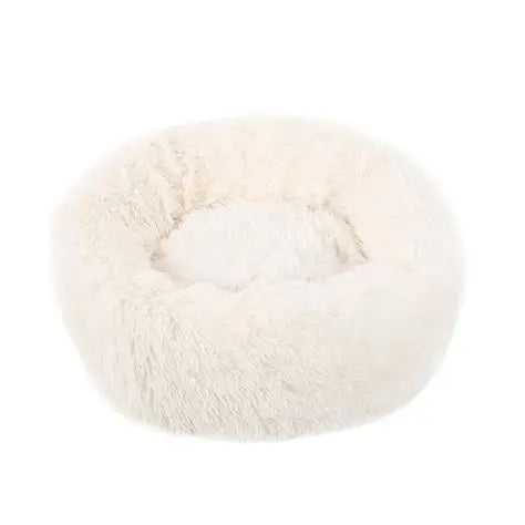 Beddies Fluffy Donut Dog/Cat Bed - White