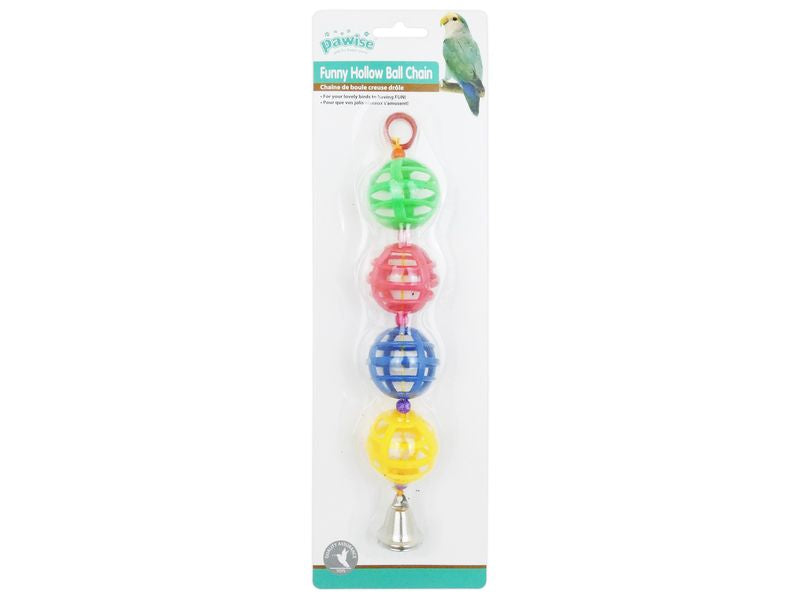 Pawise Funny Hollow Ball Chain Bird Toy