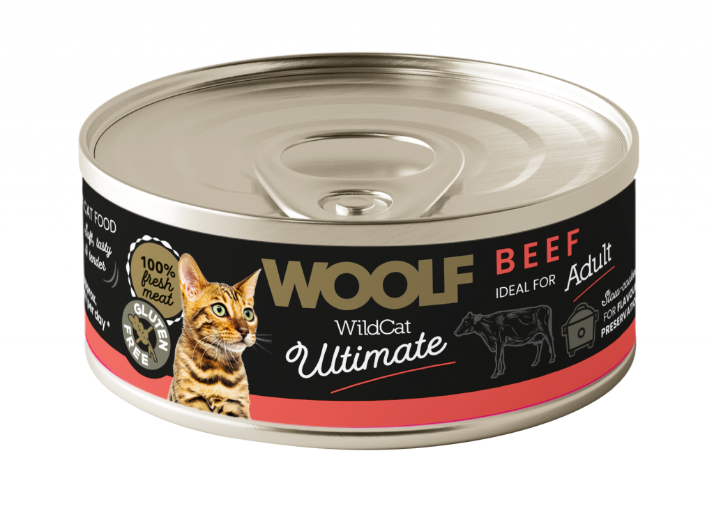 Woolf WildCat Ultimate Wet Cat Food – Beef Pate