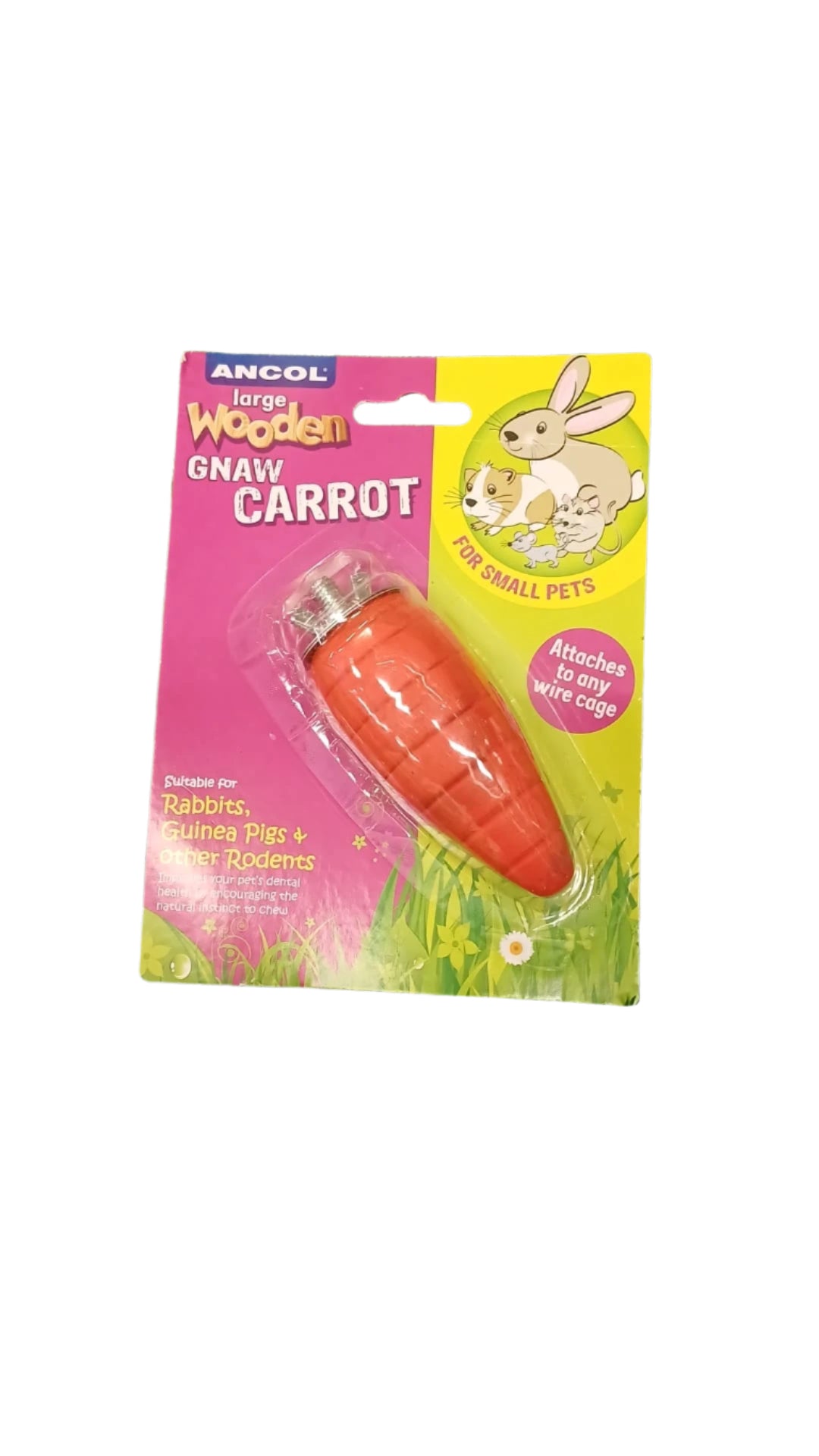 Wooden Gnaw Carrot for your Small Animals