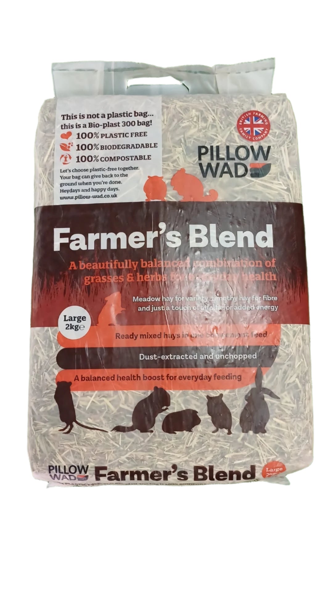Farmer’s Blend by Pillow Wad – Premium Hay for Small Pets 2kg