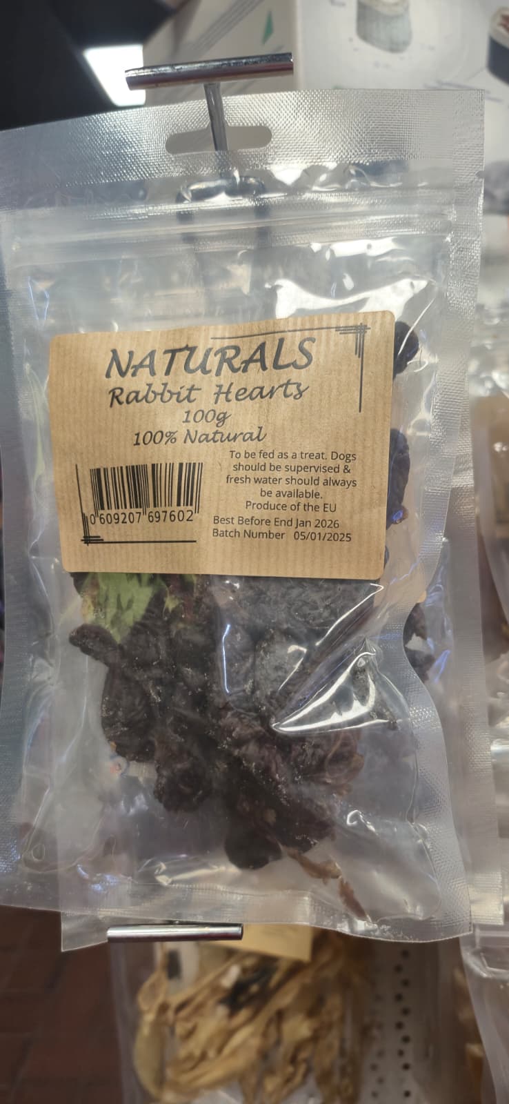 Naturals Rabbit Hearts Dog Treats