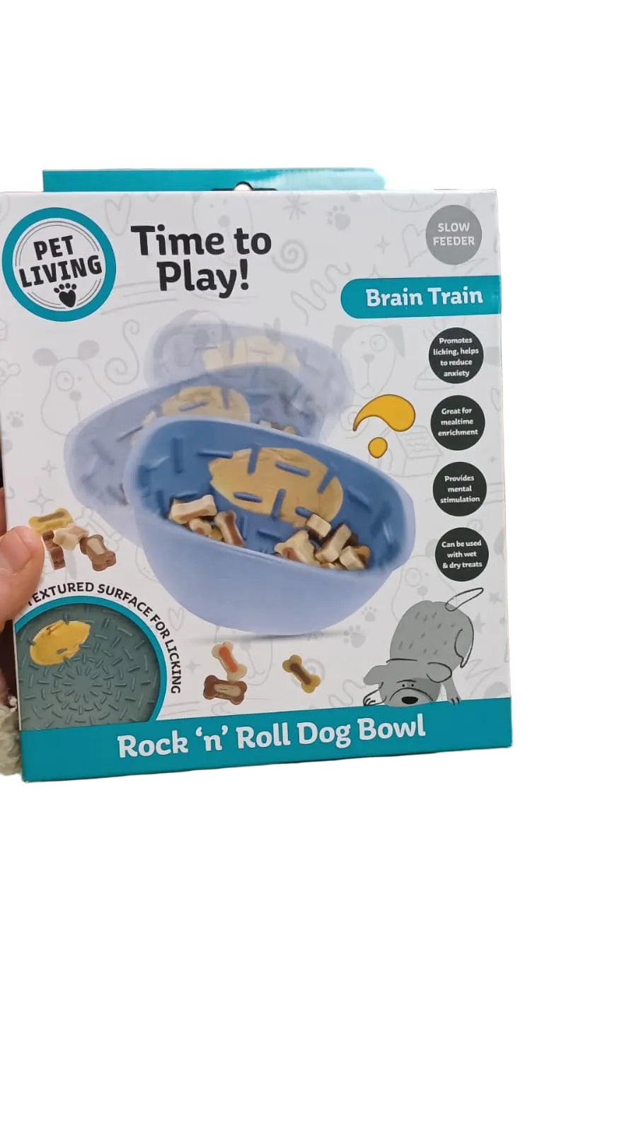Pet Living Rock ’n’ Roll Dog Bowl – Brain Train Slow Feeder