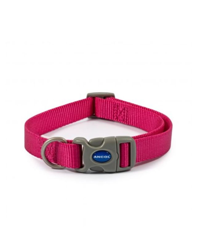 Ancol ADJ Dog Collar -  Raspberry Pink