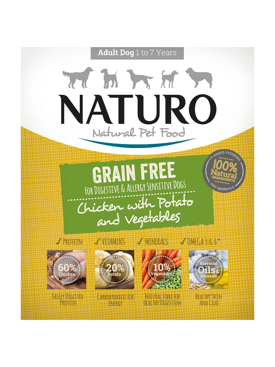 NATURO Chicken With Potatoe and Vegtables Grain Free Dog Wet Food 400G