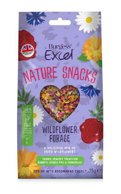 Wildflower Forage Excel Nature Snacks Treats for Small Animals
