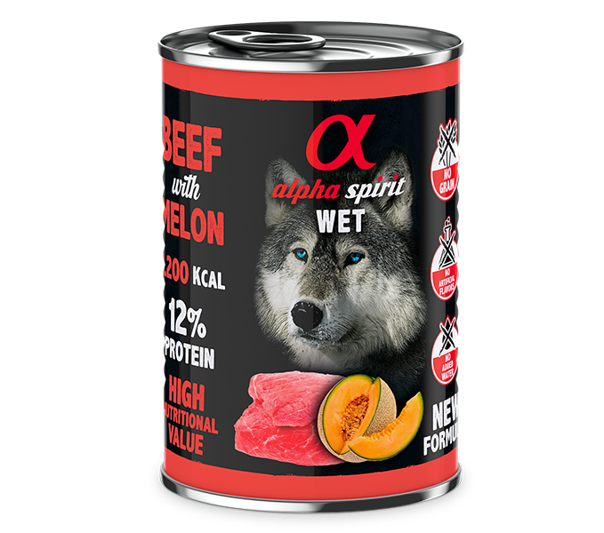 Alpha Spirit Beef With Melon Dog Wet Food