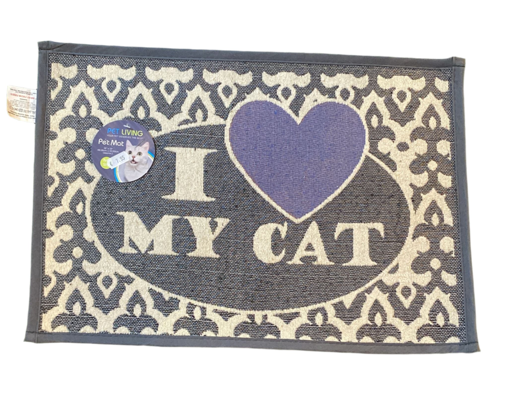 I Love My Cat Bowl Mat