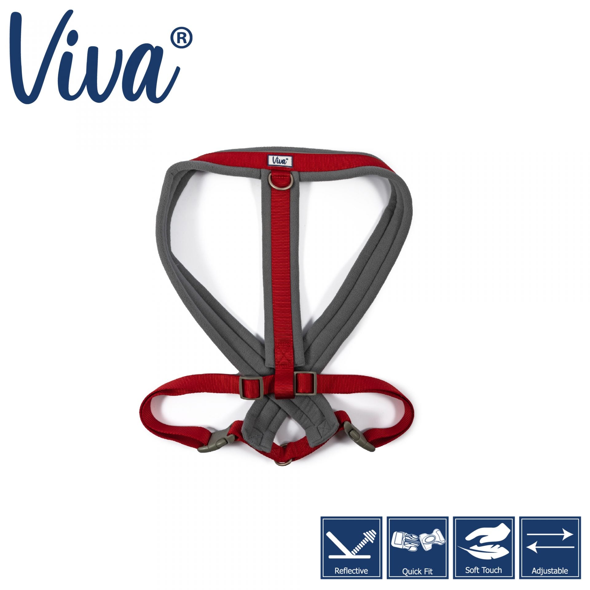 Ancol Reflective padded Red Harness Chest