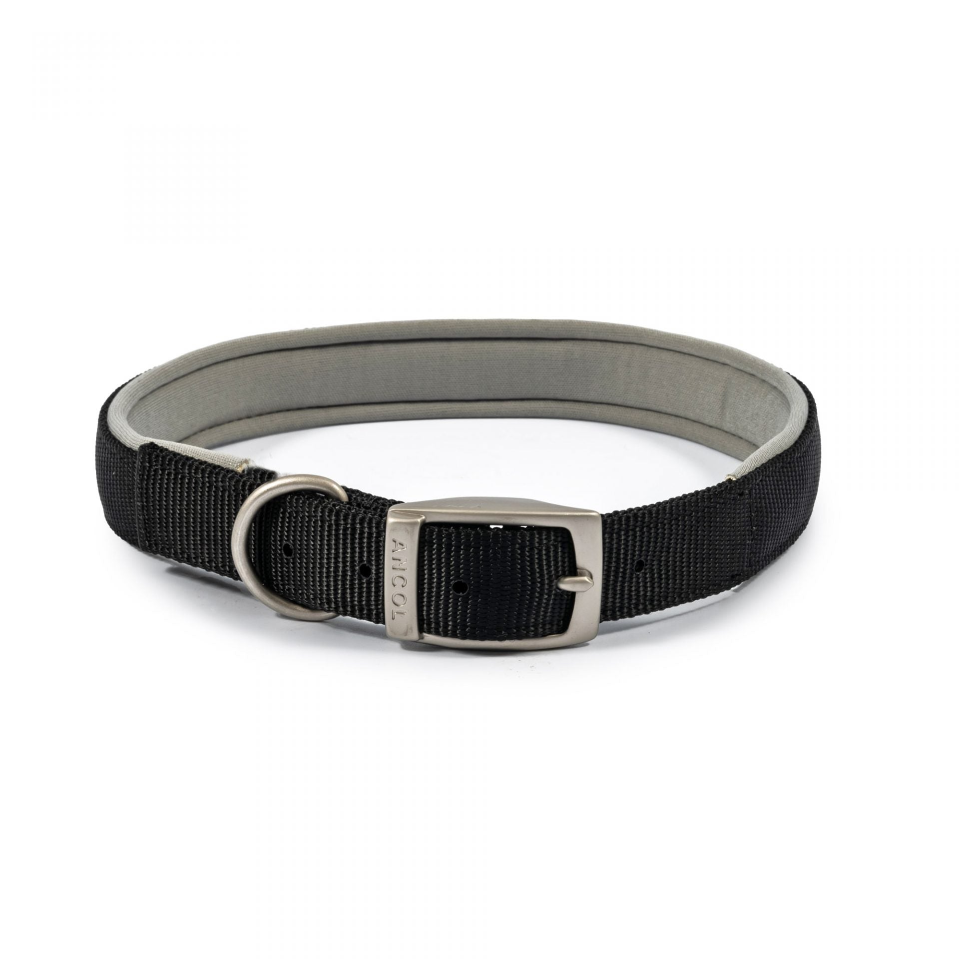 Ancol Black Padded Dog Collar