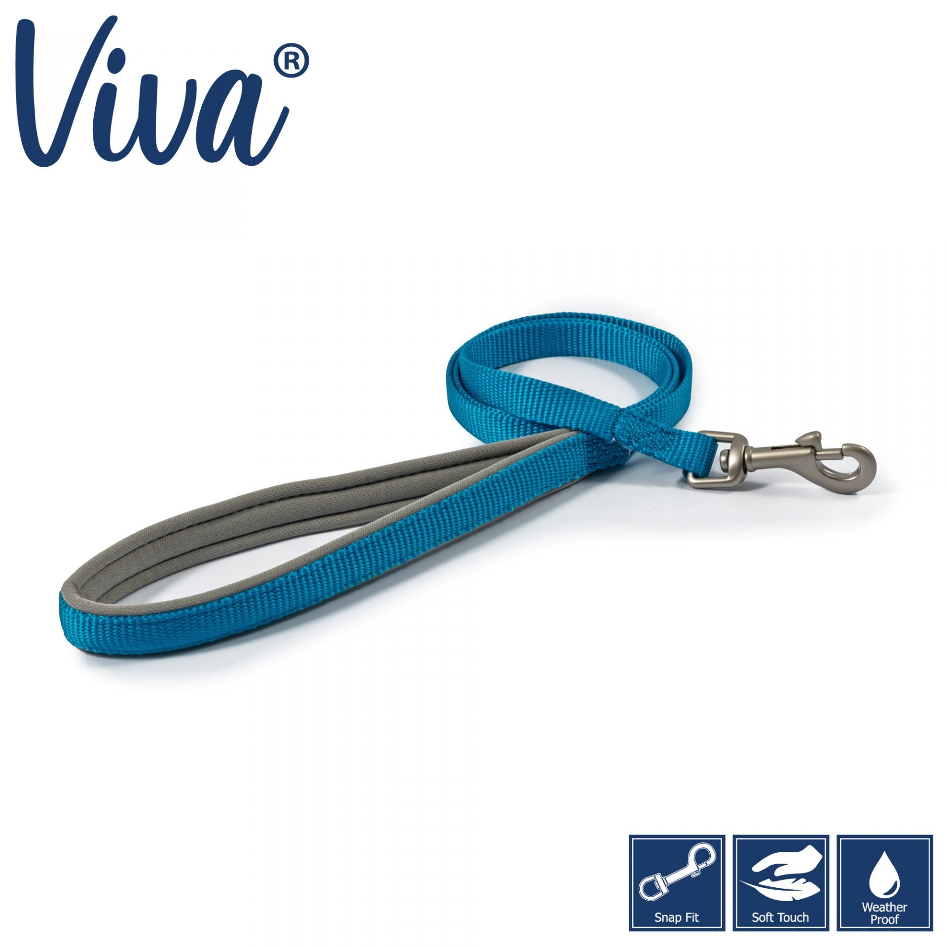 Ancol Padded Dog Lead - Blue