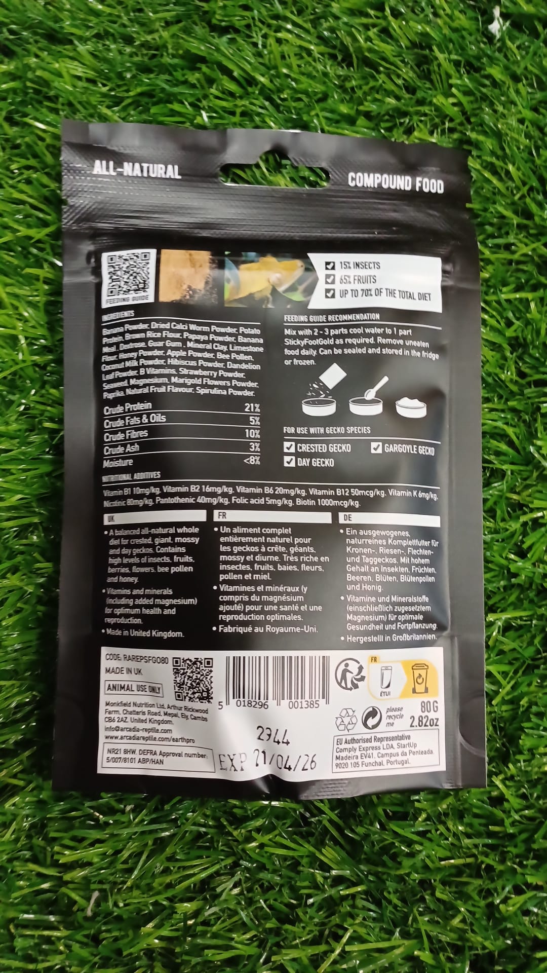 Arcadia SFG-Original Gecko Food 80g