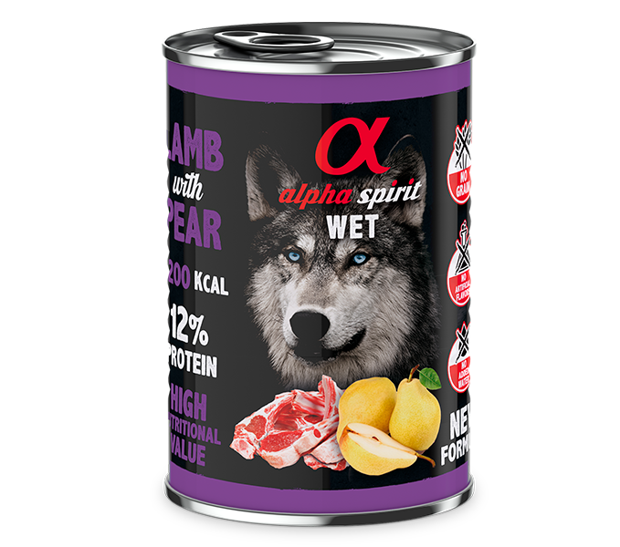 Alpha Spirit Lamb With Pear Dog Wet Food