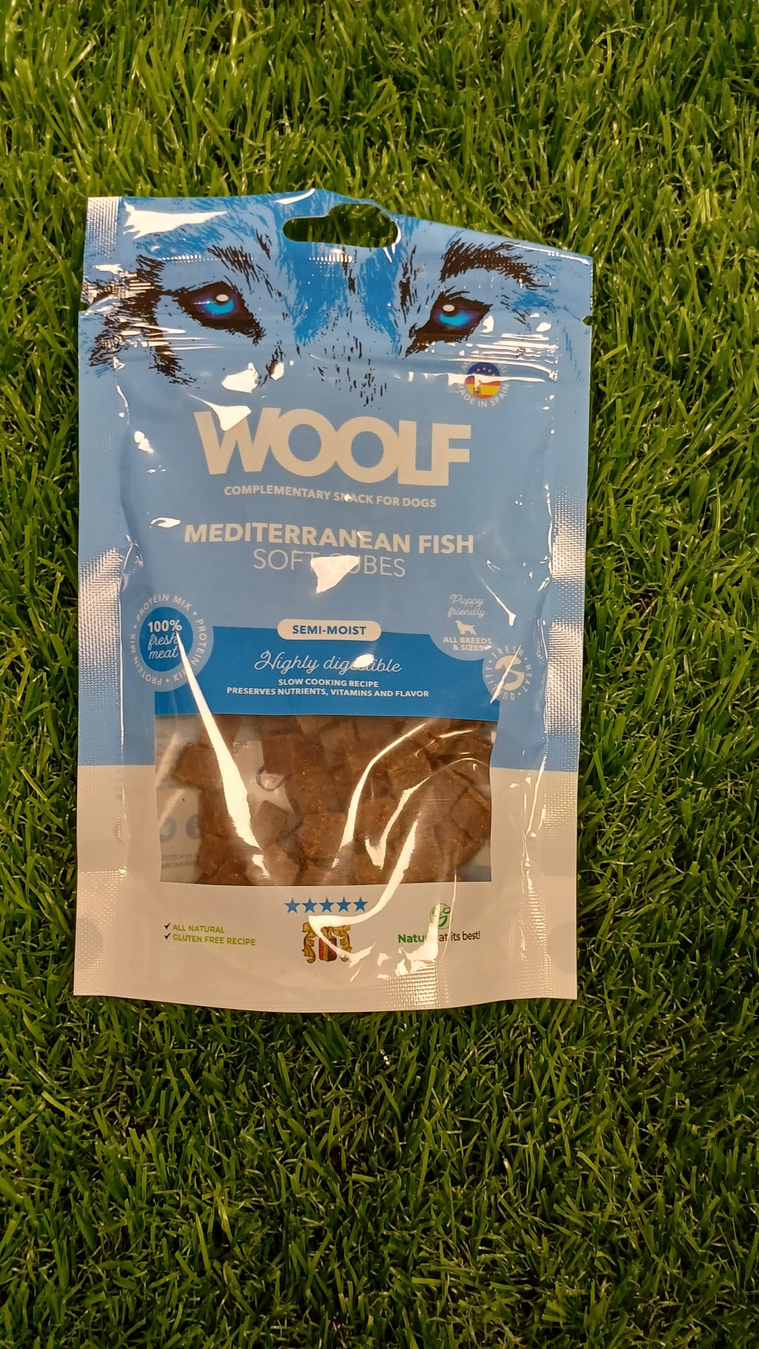 Woolf Mediterranean Fish Soft Cubes Dog Treat
