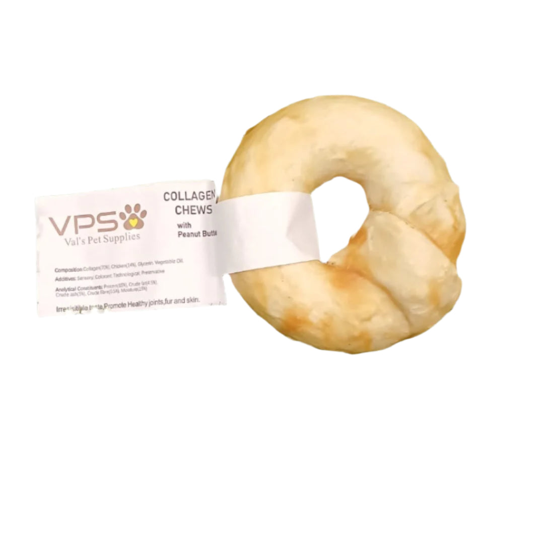 Peanut Butter Collagen Donut Dog Treat