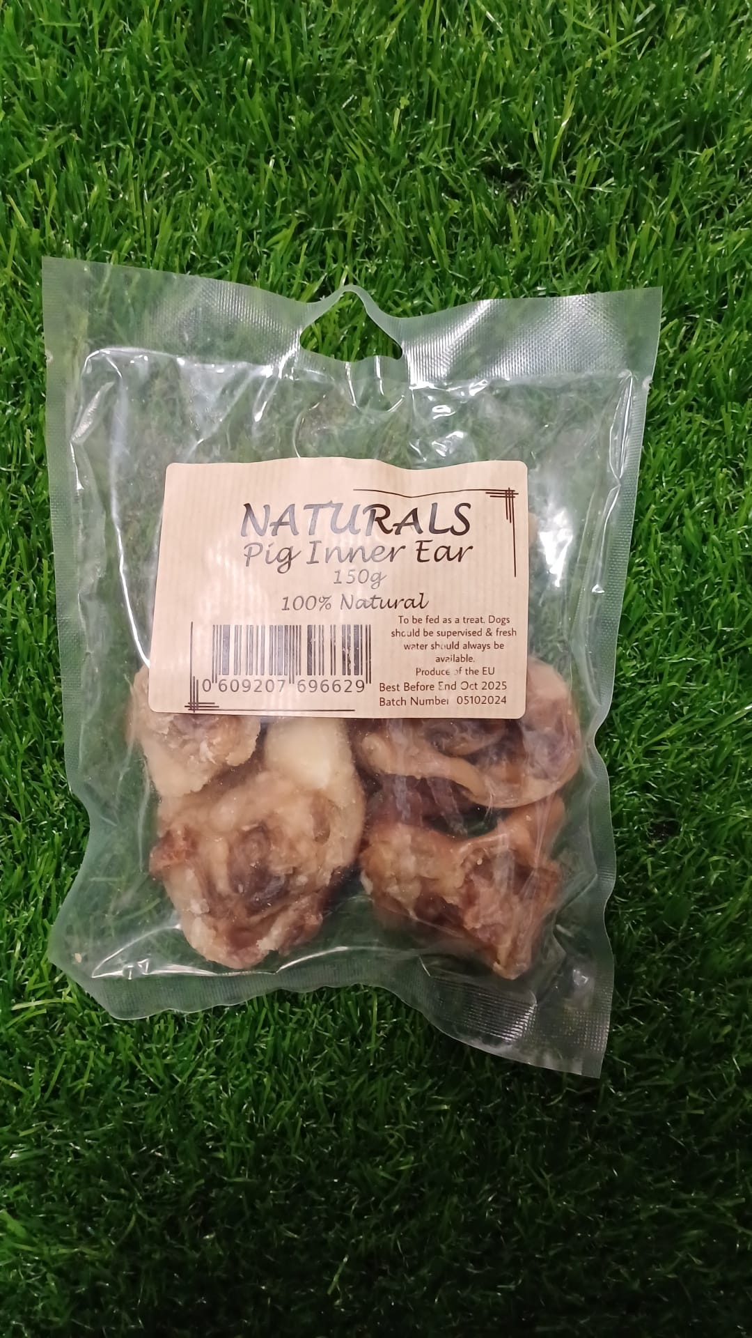 Pig Inner Ear Natural Dog Treats 150g