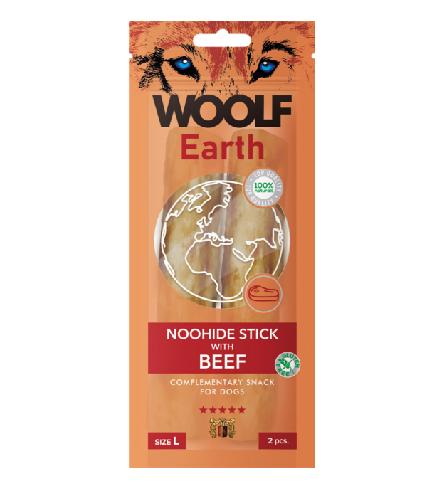 Woolf Earth Noohide L Stick with Beef