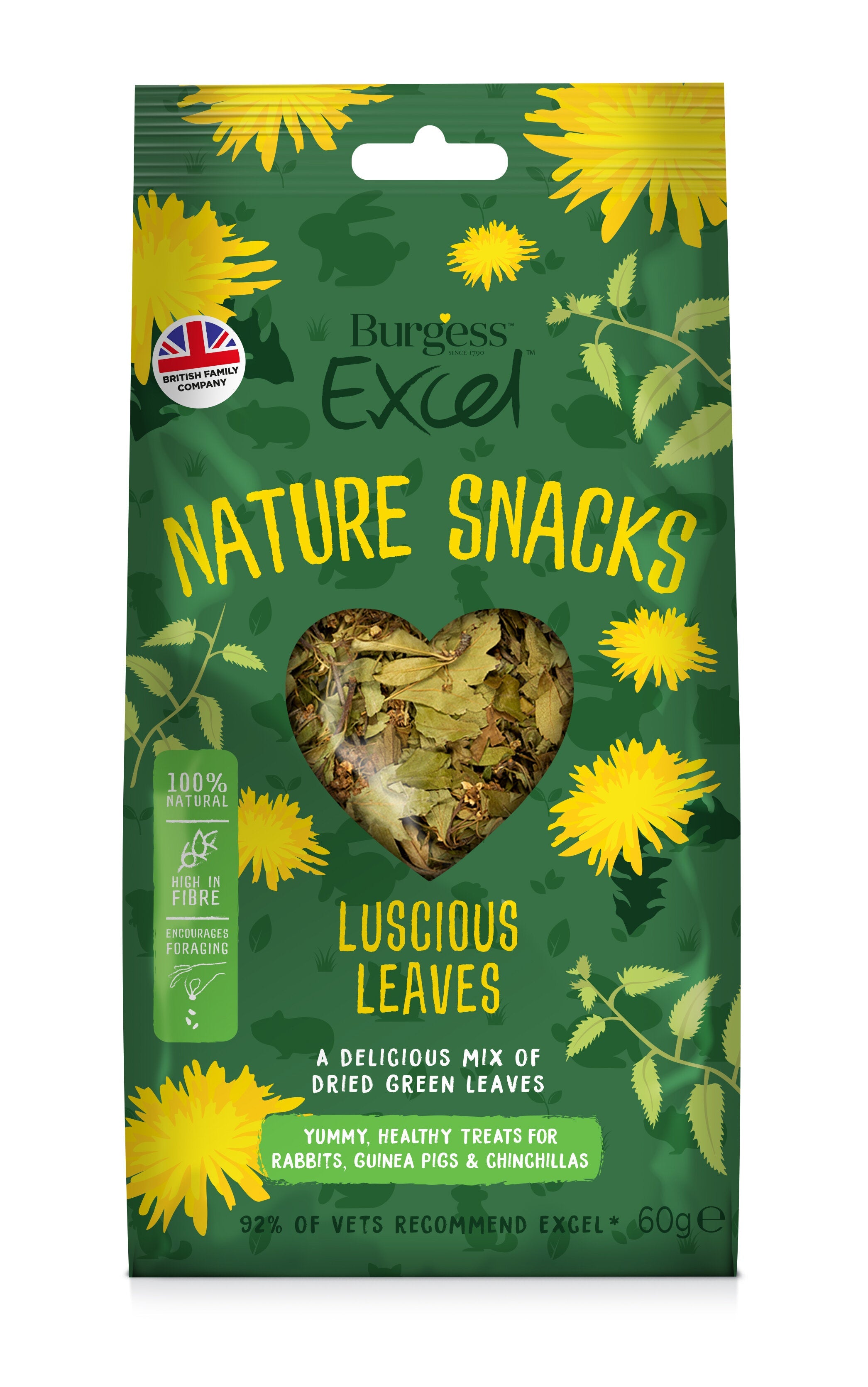 Excel Luscious Leaves Nature Snacks Treats for Small Animals