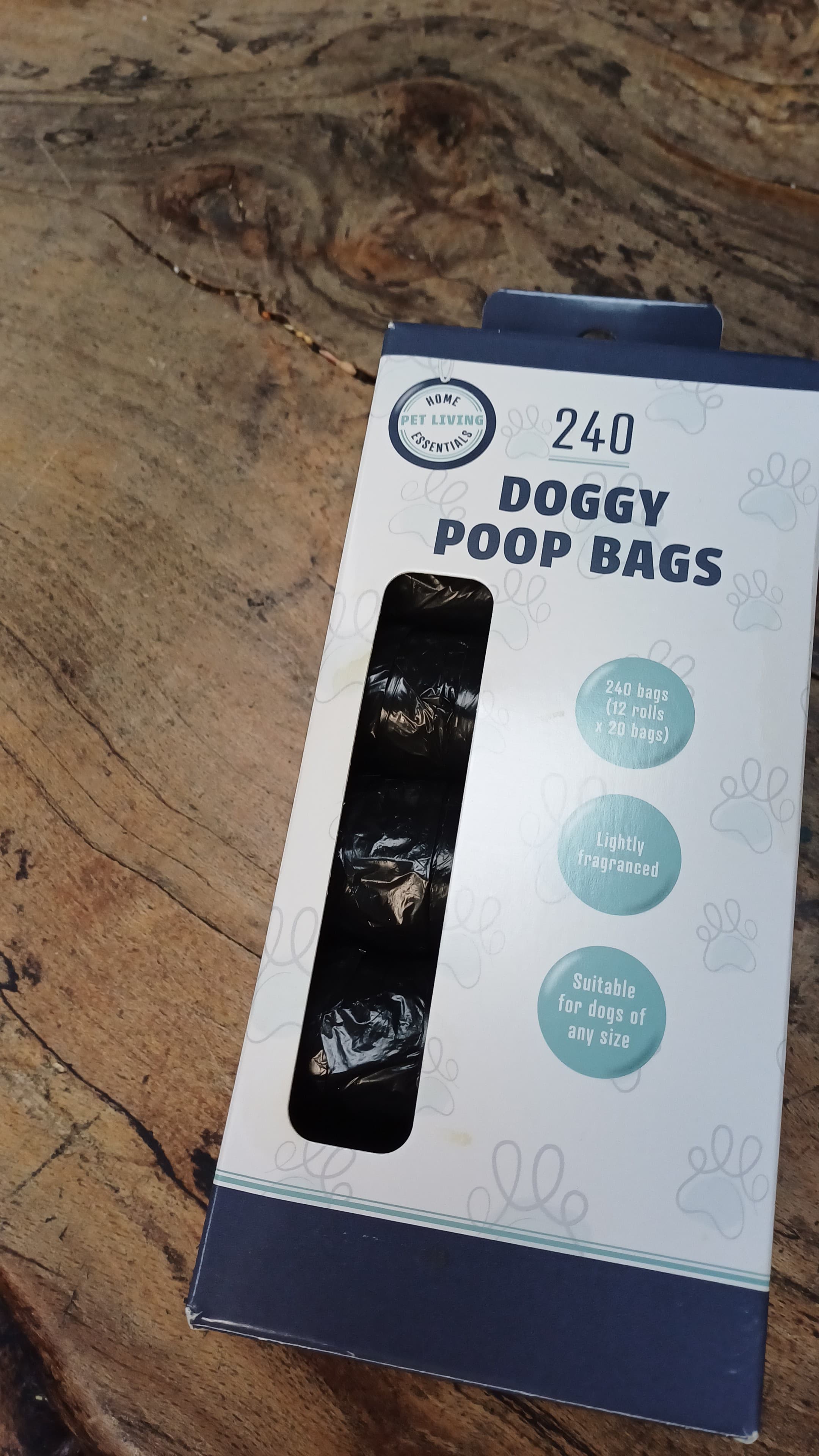 240 Doggy Black Poop Bags