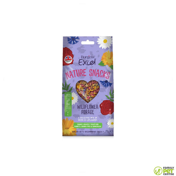 Wildflower Forage Excel Nature Snacks Treats for Small Animals