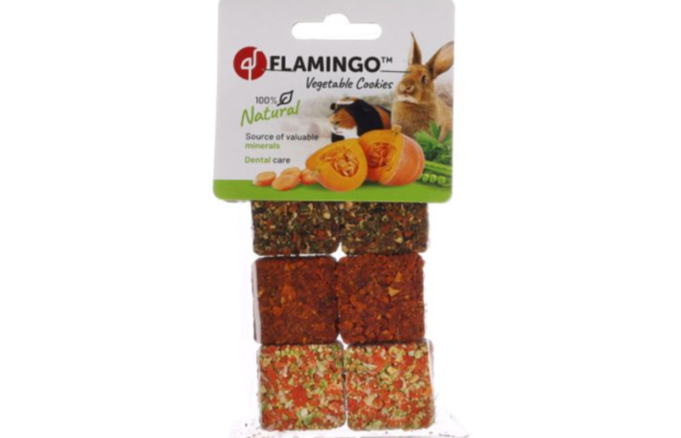 Flamingo Vegtable Cookies Bisuits – Natural Dental Treats for Small Pets