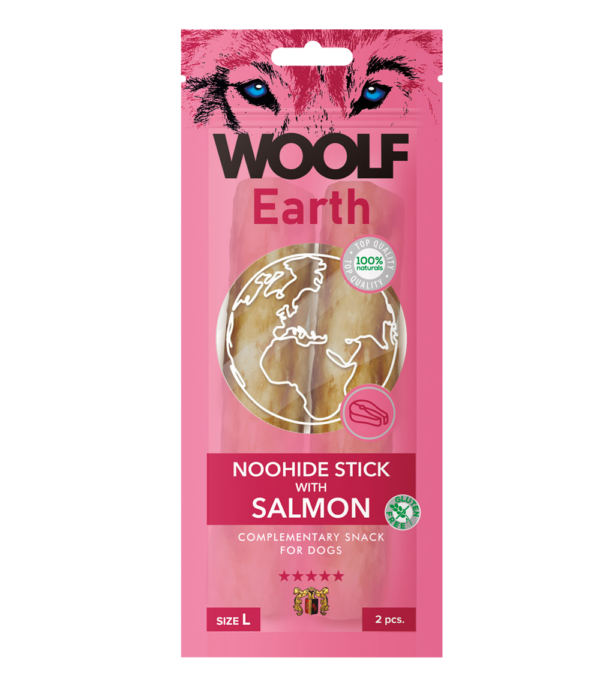 Woolf Earth Noohide L Stick with Salmon
