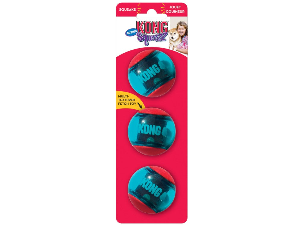 Kong Squeezz Action Red 3pack Small
