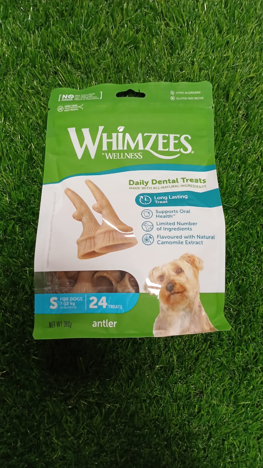 Antler WHIMZEES Small Dental Dog Treat (Pack of 24)