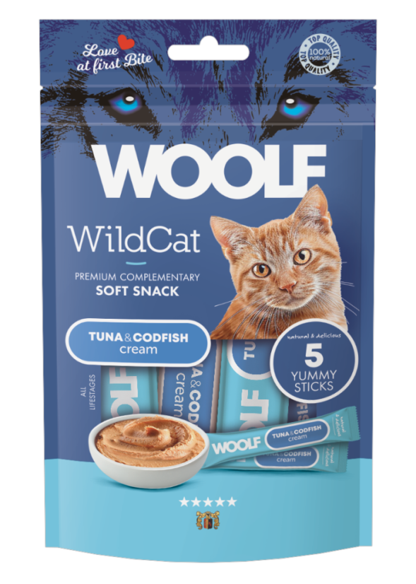 Woolf Wildcat Cream Snack - Tuna & Codfish for Cats