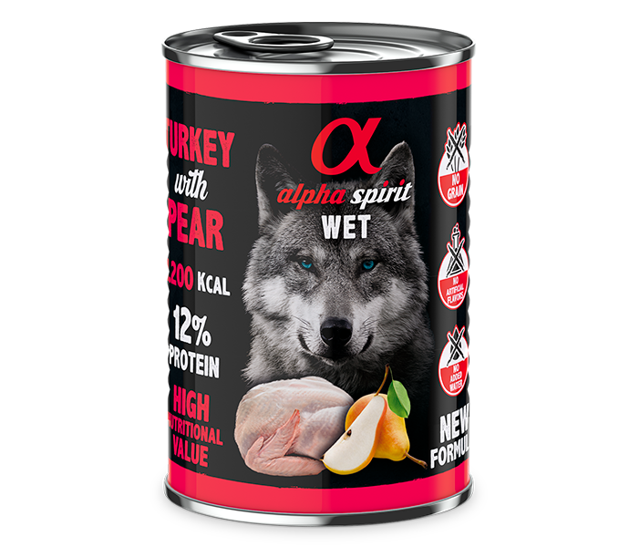 Alpha Spirit Turkey with Pear Dog Wet food