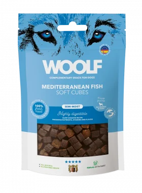 Woolf Mediterranean Fish Soft Cubes Dog Treat